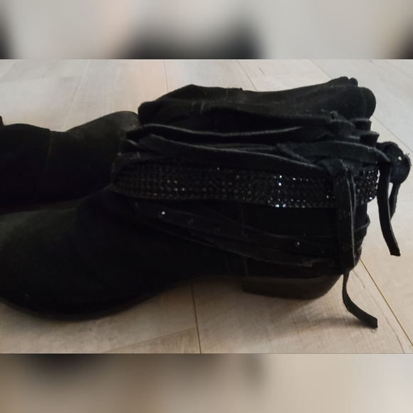 Naughty Monkey Leather Tall Boots w A Touch of Sparkle ✨ Sz 8.5 - Picture 8 of 11